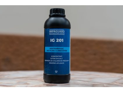 IG 201 - Čistič a odstraňovač bio znečištění/biofilmu - BEZ OBSAHU CHLORU - koncentrát