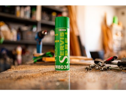 Servis sprej - M 8036 - Minerální penetrační kapalina s teflonem, nízkým opotřebením a vynikající odolností pro styk s vlhkým prostředím