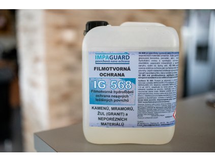 IG 568 - Hydrofobní filmotvorná ochrana nesavých leštěných kamenů, mramoru, žuly a glazur